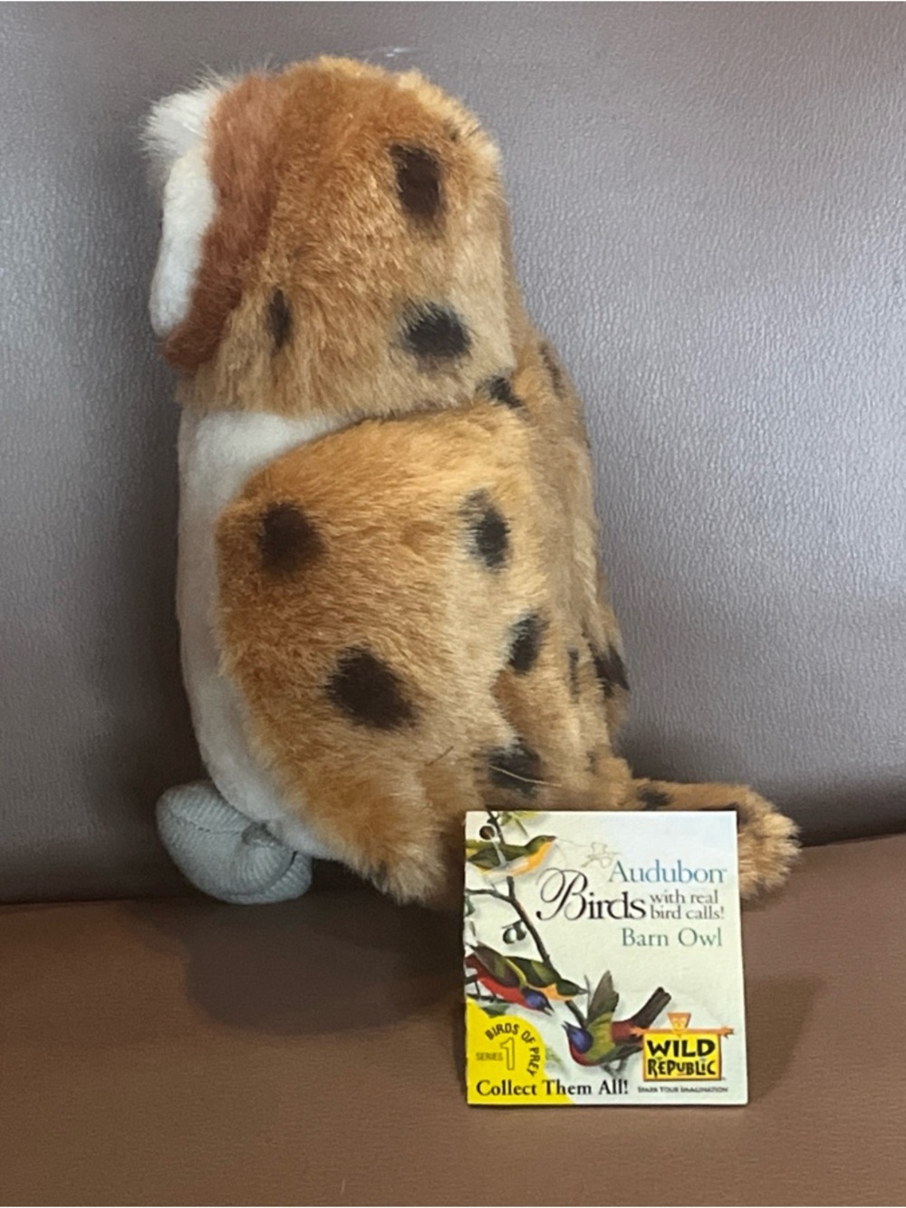 Wild Republic Audubon plush barn owl with call/sound, - Picture 2 of 5